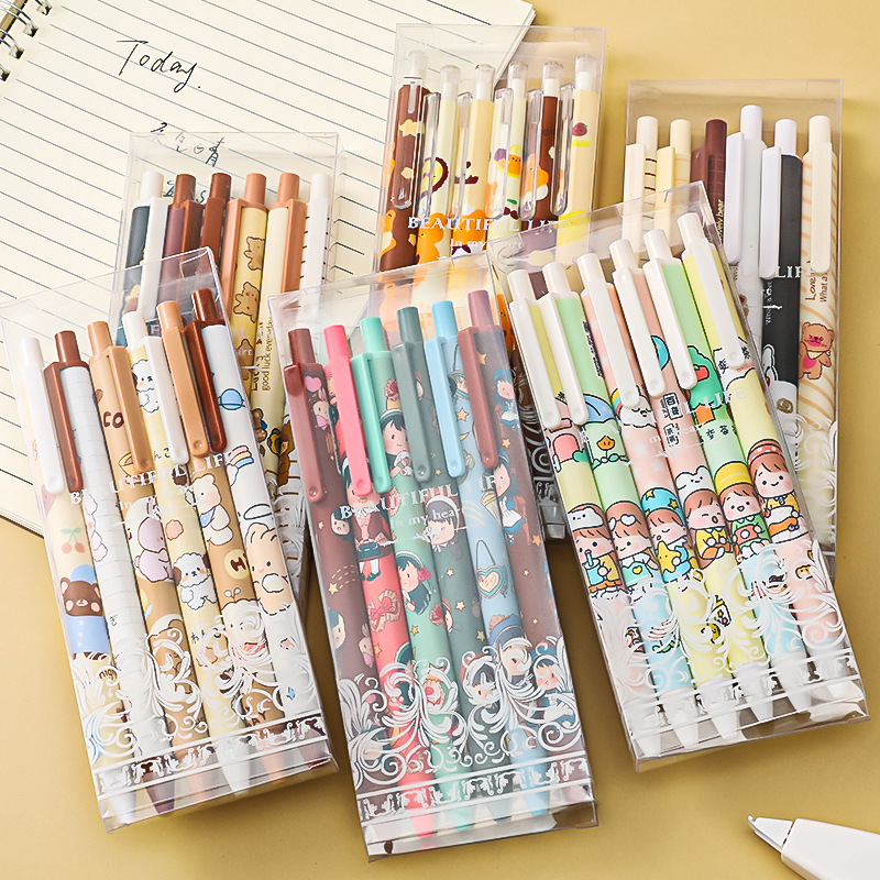 Is Stationery Office Supply - Zoecor 6Pc/Lot Kawaii Gel Pen Set