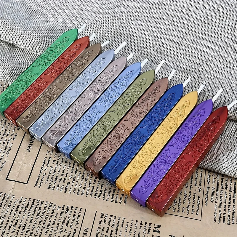12pcs/bag Metallic Mixed Color - огляд і ціна Wax Seal Stamp Kit
