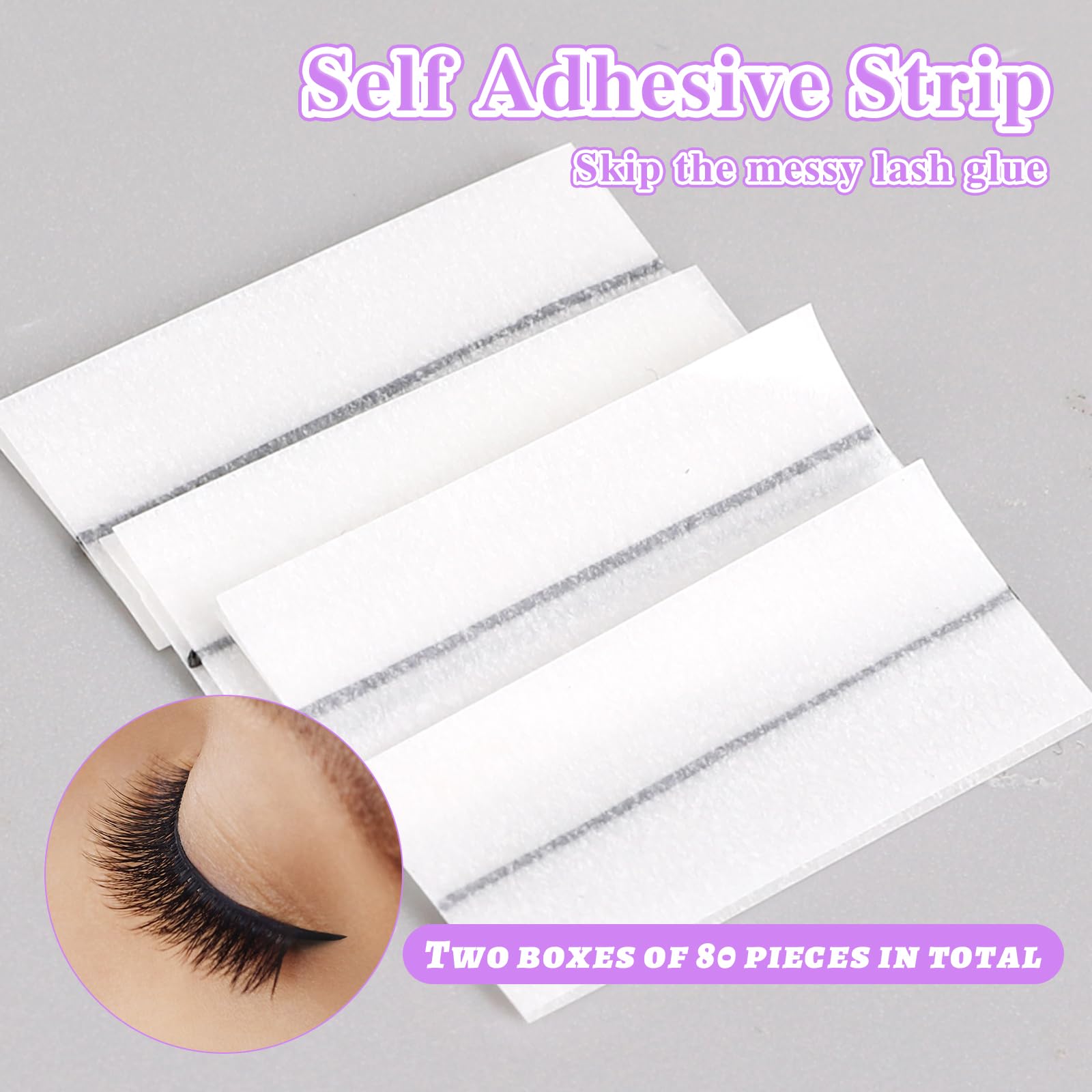 80PCS Eyelash Adhesive Strips, - огляд і ціна Glue Stick Pack