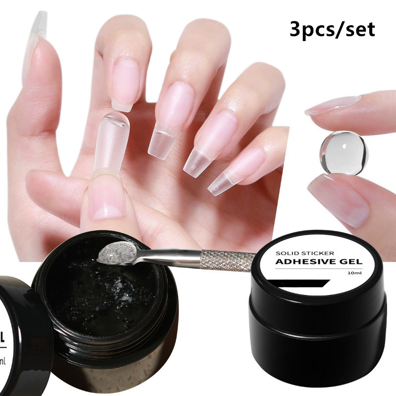 3pcs/set Solid Nail Tips Gel S - огляд і ціна Glue Stick Pack