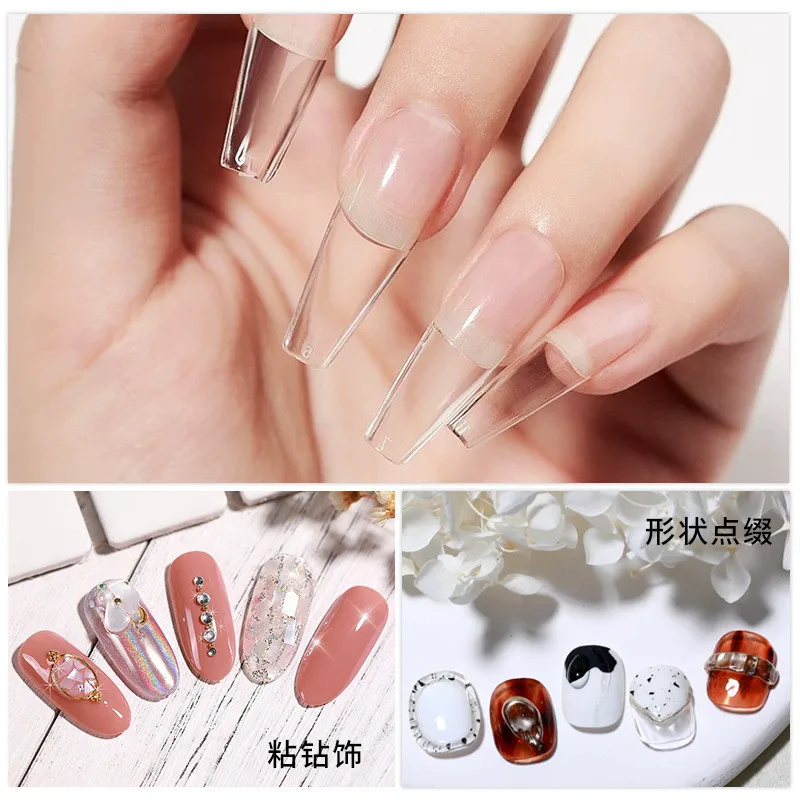 3pcs/set Solid Nail Tips Gel S - огляд і ціна Glue Stick Pack