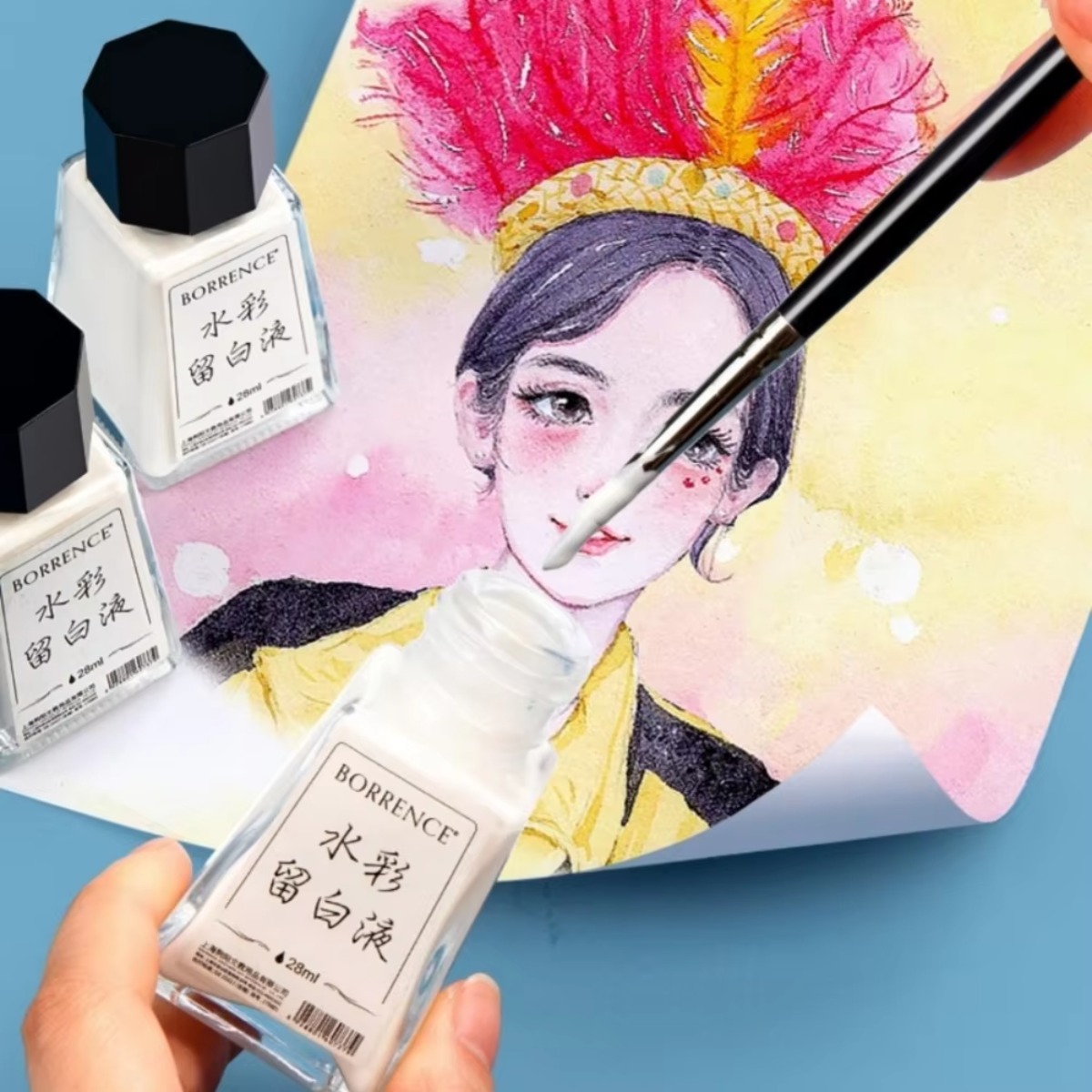 Borrence 28ml Watercolor Maski - огляд і ціна Correction Fluid White