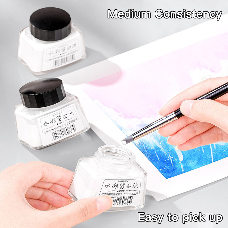 Borrence 28ml Watercolor Maski - огляд і ціна Correction Fluid White