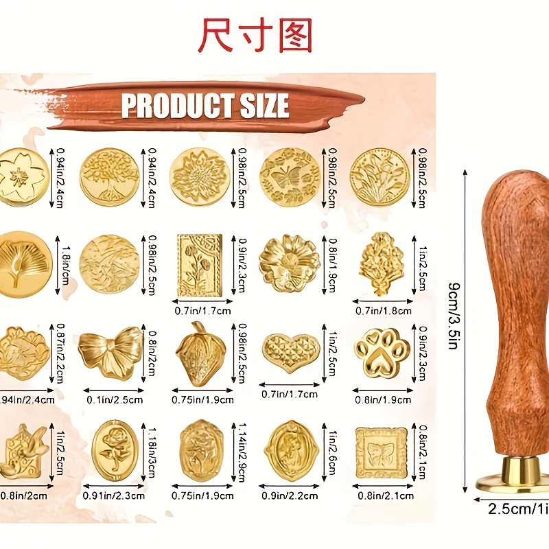 21pc wax stamp set with variou - огляд і ціна Wax Seal Stamp Kit