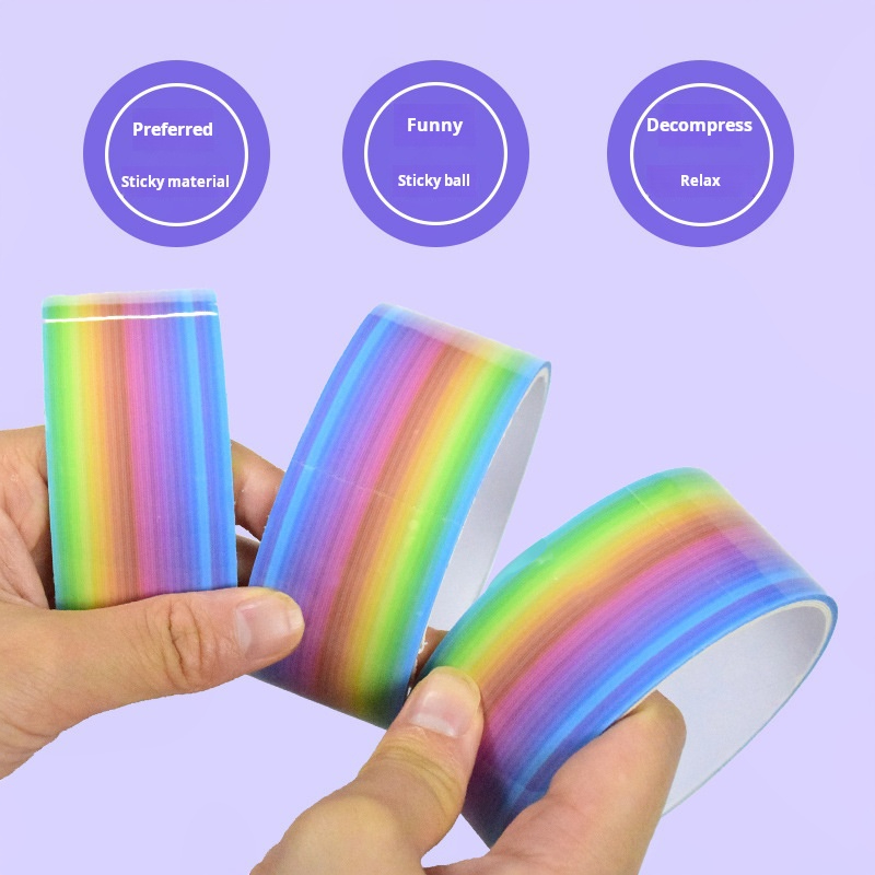 1pcs Rainbow Balls Sticky Ball - огляд і ціна Glue Stick Pack