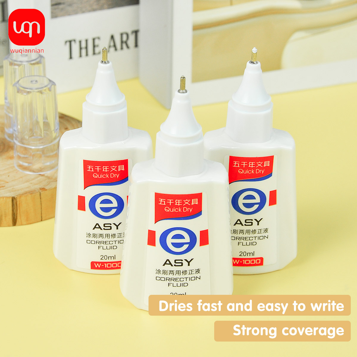 WQN Quick-Dry Correction Fluid - огляд і ціна Correction Fluid White