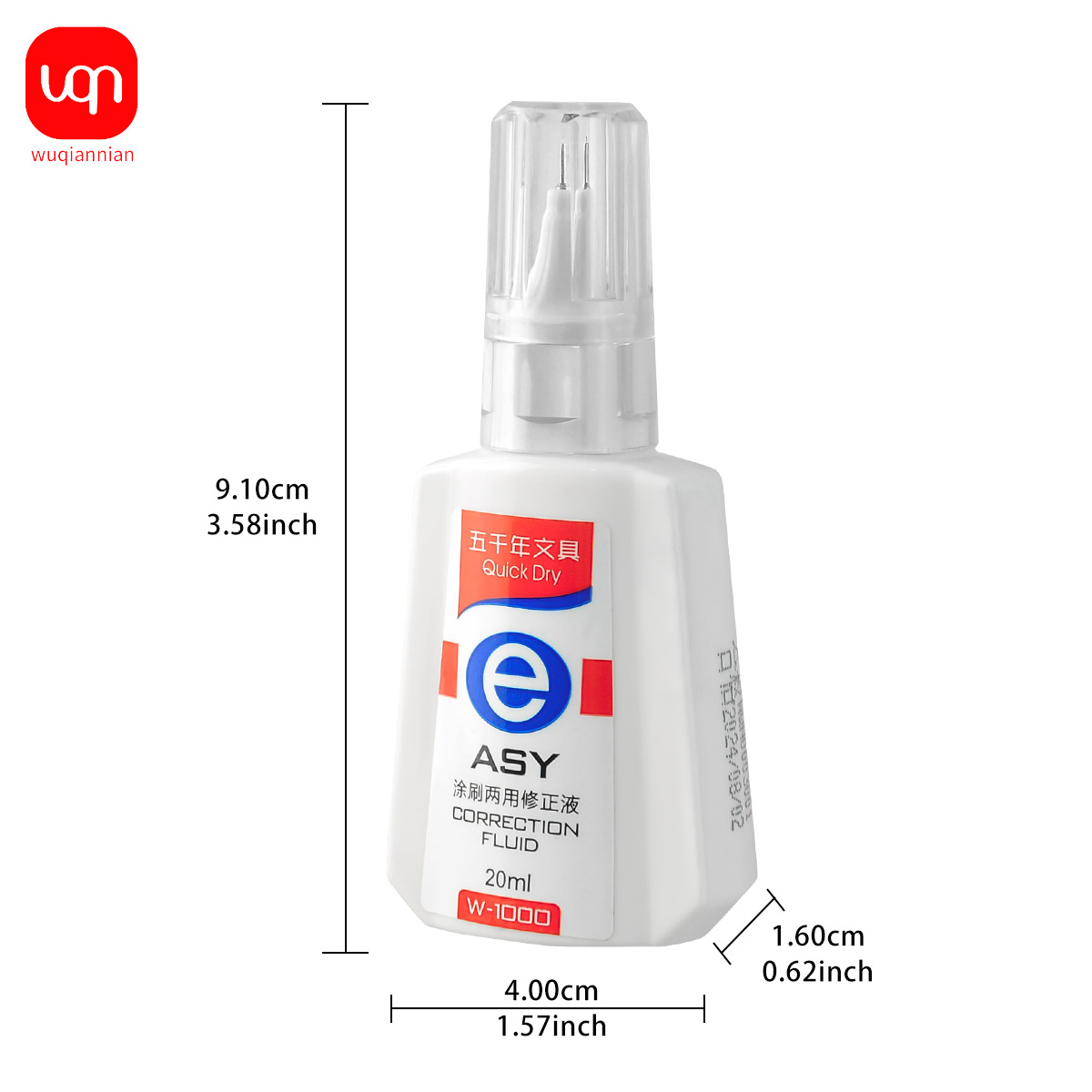 WQN Quick-Dry Correction Fluid - огляд і ціна Correction Fluid White