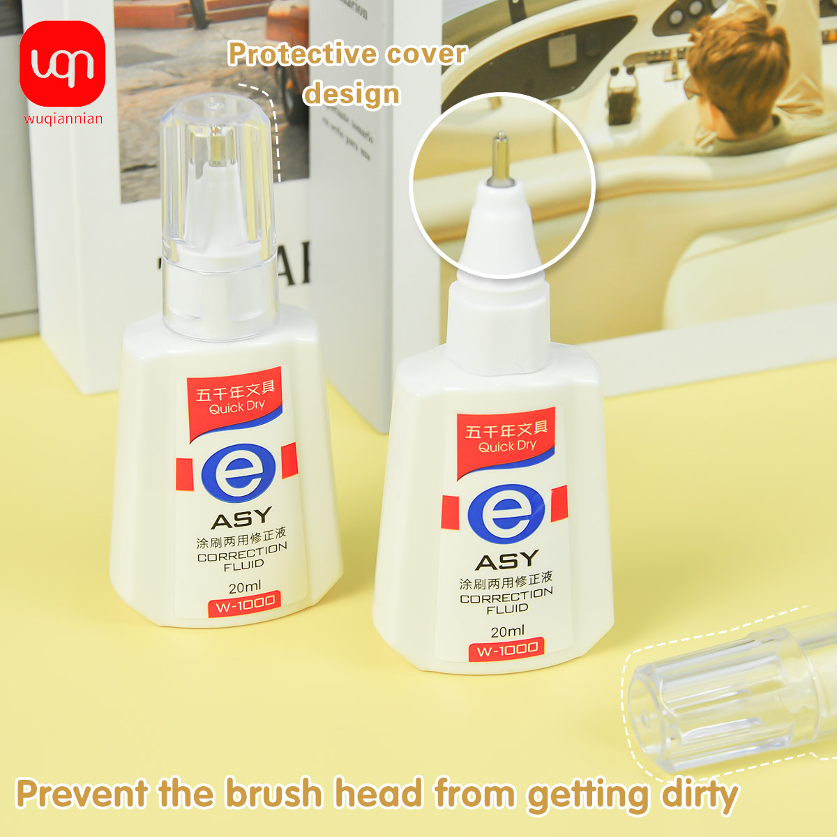 WQN Quick-Dry Correction Fluid - огляд і ціна Correction Fluid White