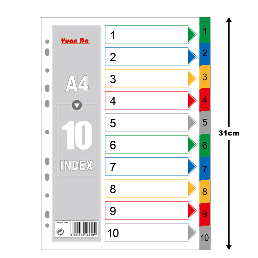 40Pcs A4 Bright Color Index Ta - огляд і ціна Index Tab Divider