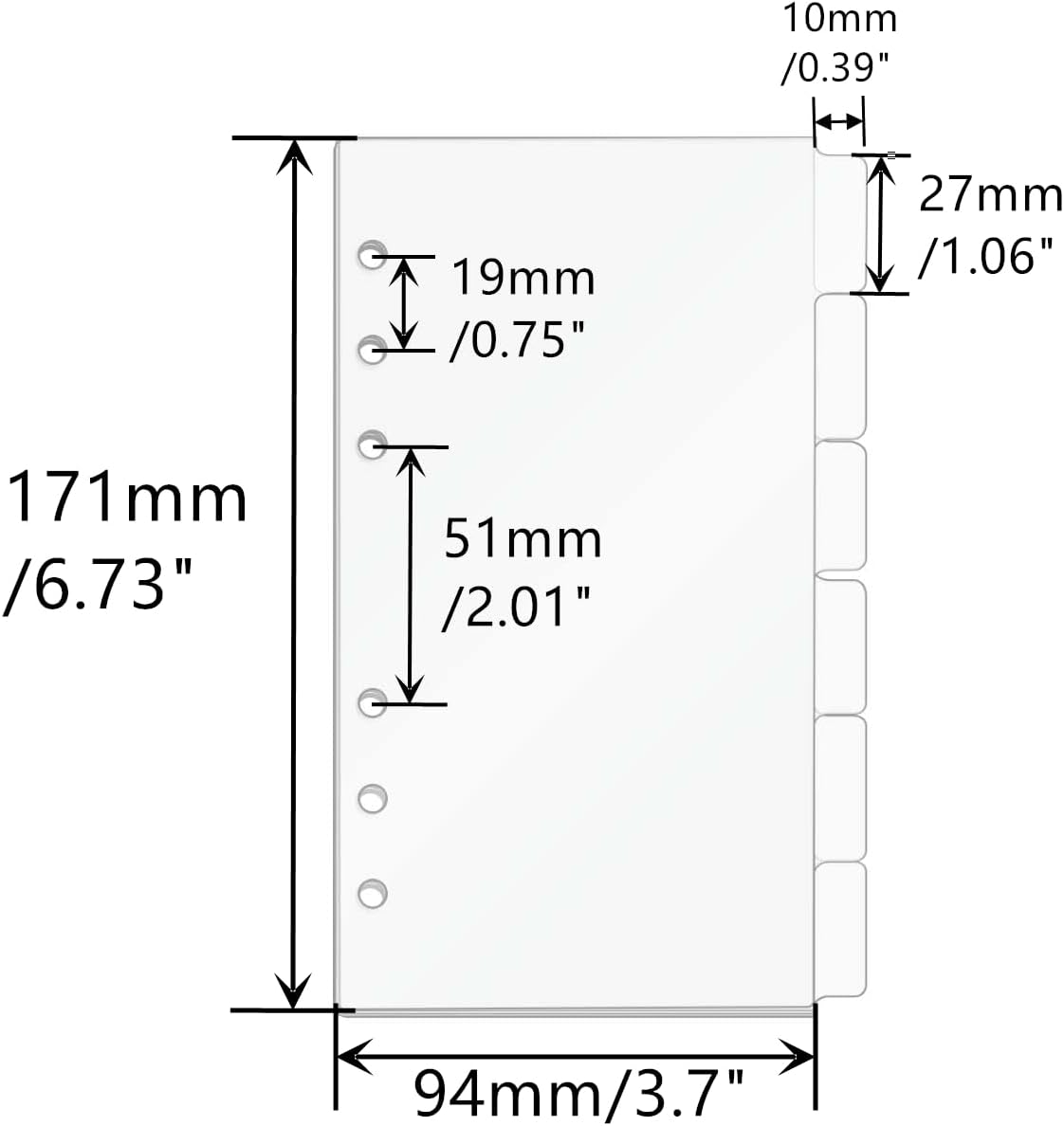 A5/A6/A7 Binder Dividers Plann - огляд і ціна Index Tab Divider