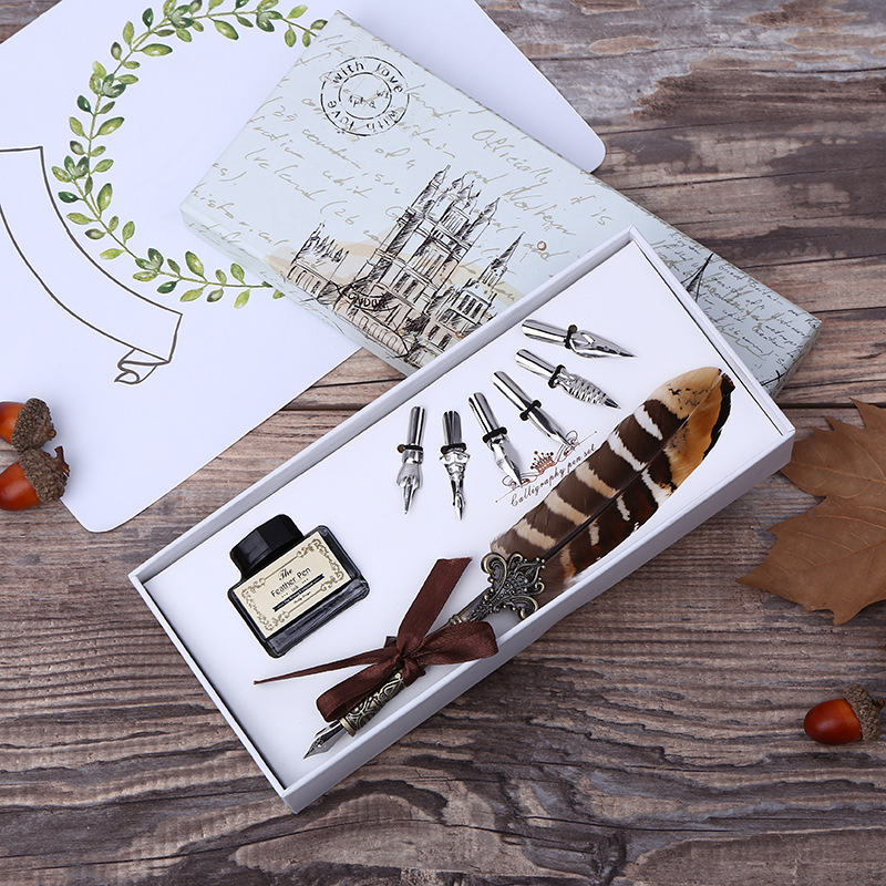 Retro Feather Dip Pen Writing  - огляд і ціна Fountain Pen Ink