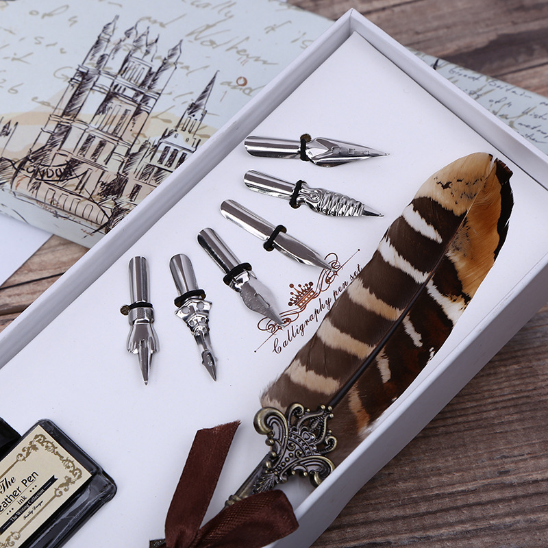 Retro Feather Dip Pen Writing  - огляд і ціна Fountain Pen Ink