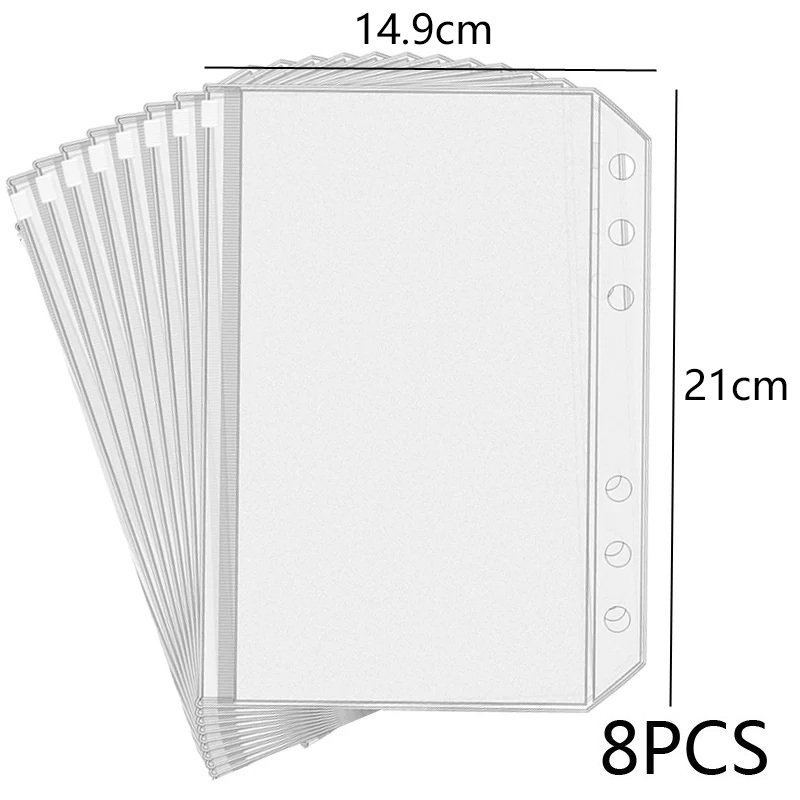 New 8PCS PVC Binder Pocket Cas - огляд і ціна Portfolio Folder Zip
