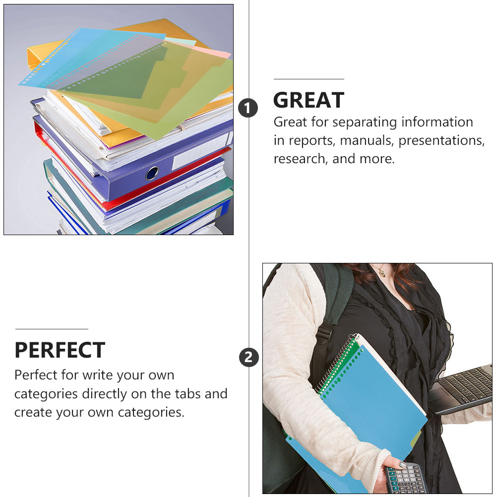 12Sets Color Index Dividers Pl - огляд і ціна Index Tab Divider