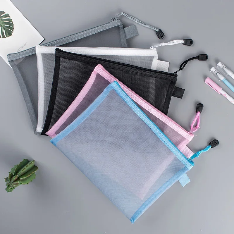 1Pcs A4/A5/A6 Mesh Zipper Pouc - огляд і ціна Portfolio Folder Zip