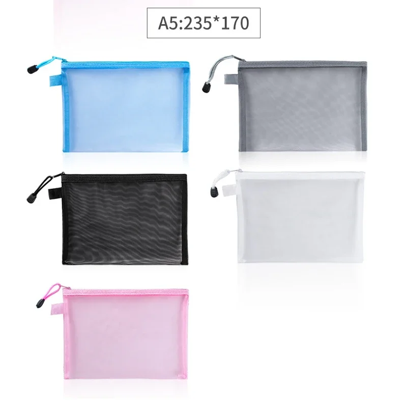 1Pcs A4/A5/A6 Mesh Zipper Pouc - огляд і ціна Portfolio Folder Zip