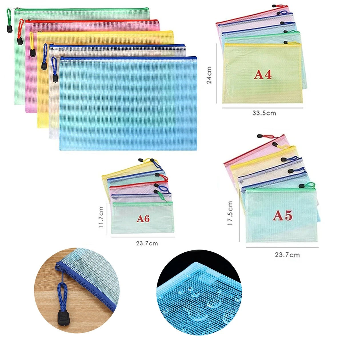 5/20/50/100PC Stationery Stora - огляд і ціна Portfolio Folder Zip
