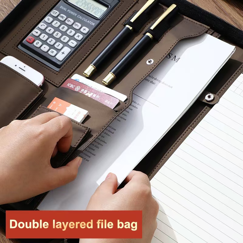 PU Leather Portafolio A4 Docum - огляд і ціна Portfolio Folder Zip